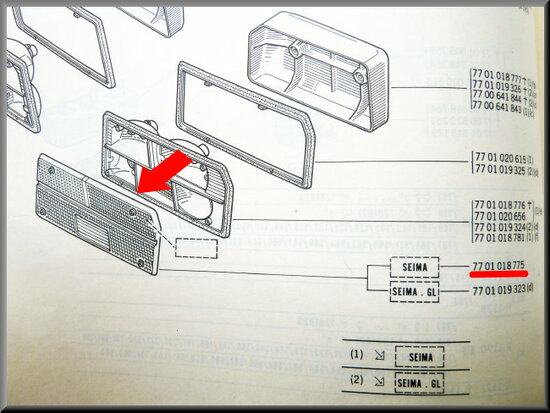 Taillight cap on the right, SEIMA 20730