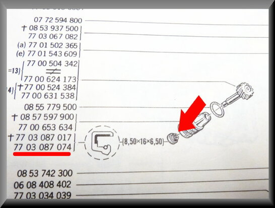 Keerring km teller aandrijving (8,5x16x6,5 mm) 