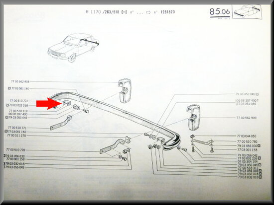 Bumpersteun rechts achter
