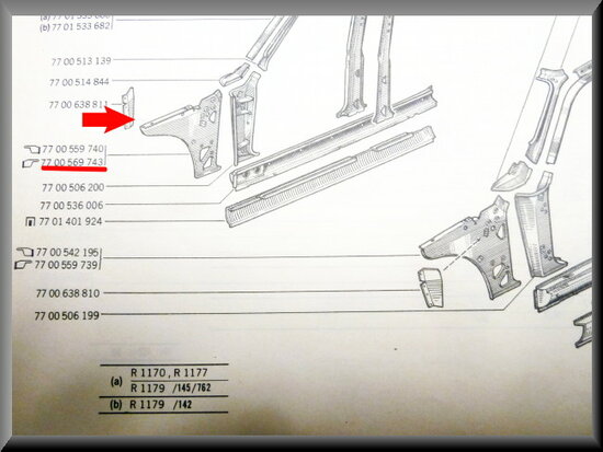 Inner plate A-pillar right