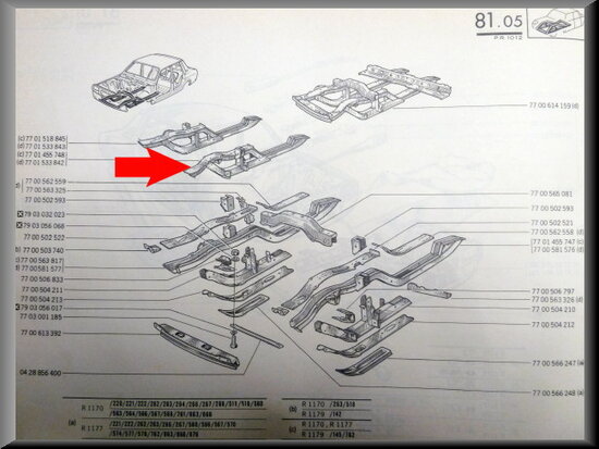 Chassis deel links (Reproductie)