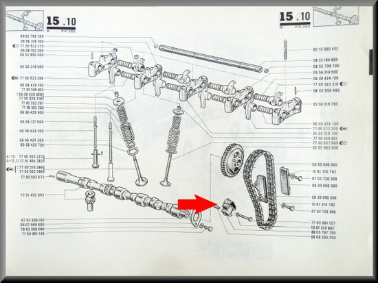 Gear chain tensioner R12 Gordini