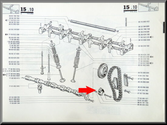 Tendeur de chaîne de distribution R12 Gordini