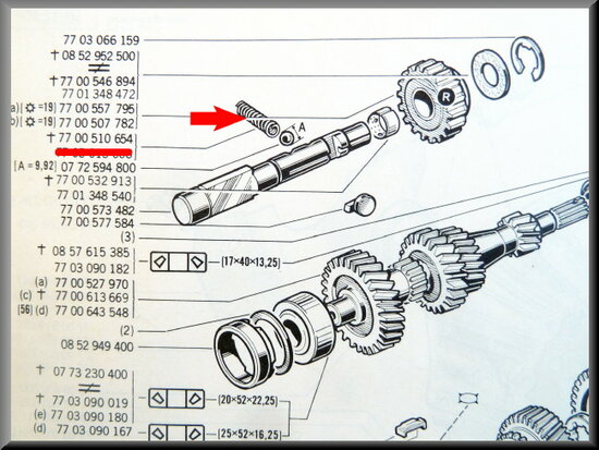 Locking gear spring