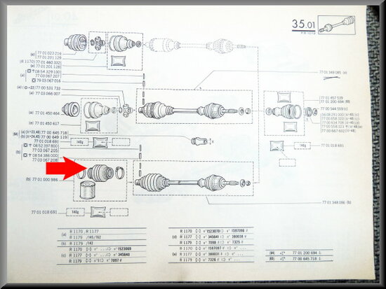 Drive shaft boot (Inside diameter: 53mm + Length 125 mm).