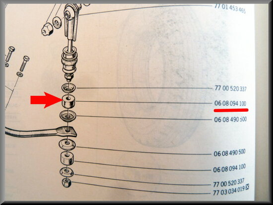 Bloc de fixation de barre stabilisatrice (24x10x20mm). 