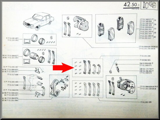 Brake pad spring