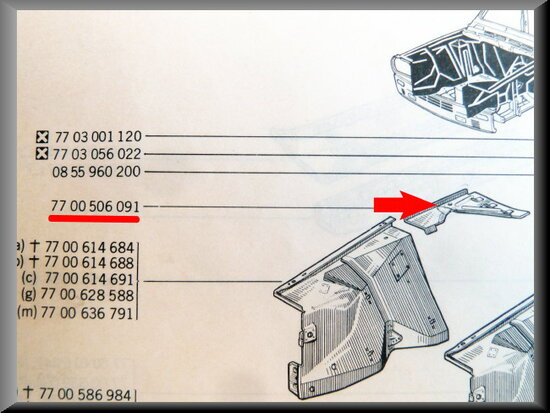 Corner piece inner wing right