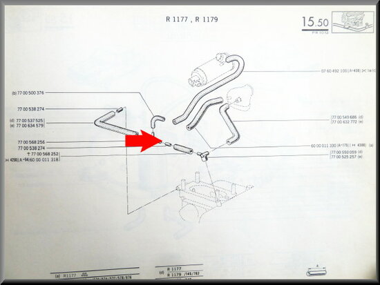 Connecteur de durite de carburateur (Taille extérieure 8 mm, taille intérieure 6,5 mm, petit trou de 1 à 1,5 mm)