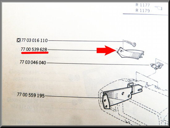 Left corner piece air blower (plastic)