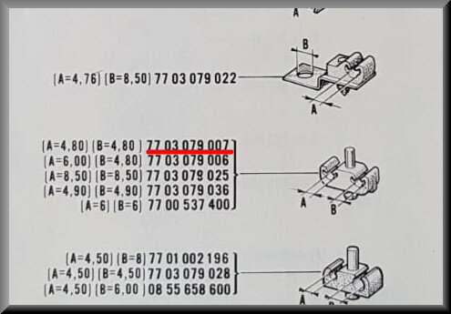 Brake line/ fuel line clip (double) 