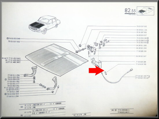 Cable housing hood cable