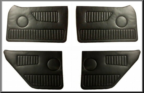 Door panel lining black (set)