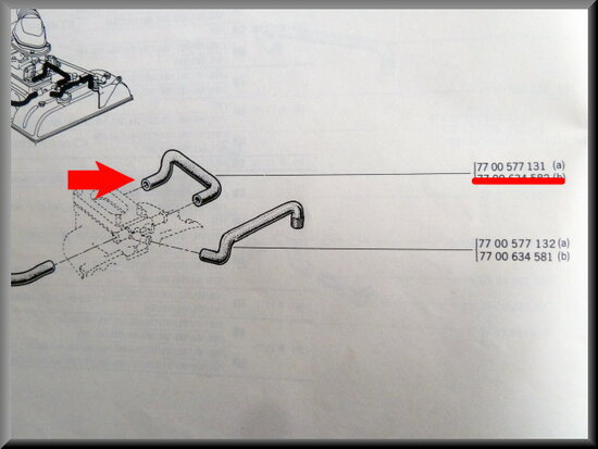 Carburettor hose R12 TS