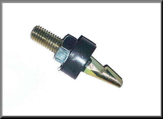 Trunklid lock striker, with nut and rubber