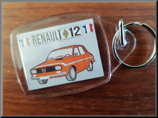 Porte-clés Renault 12 Gordini (orange).