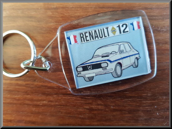 Key ring Renault 12 Gordini (white).