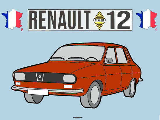 Sleutelhanger Renault 12(rood).