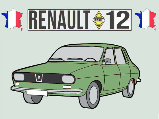 Porte-clés Renault 12 (vert).