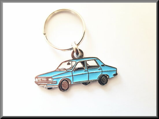 Porte-clés Renault 12 (bleu) 5 cm.