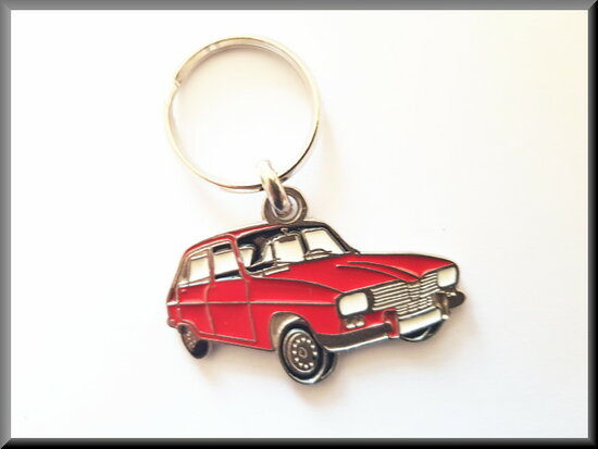 Porte-clés Renault 12 (rouge) 5 cm.