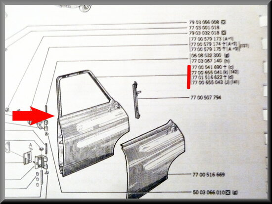 Rear left door R12 Break