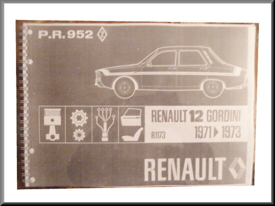 Onderdelenboek PR 952, 09-1972, Renault 12 Gordini (kopie)