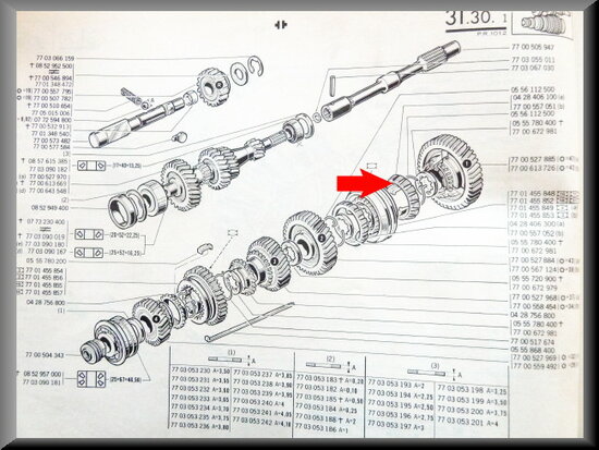 Synchro ring 1st gear