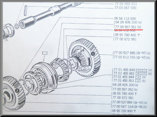 Synchromesh ring 1e versnelling