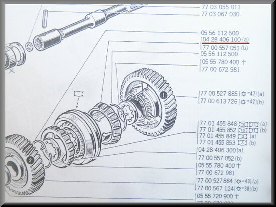 Synchro ring 1st gear