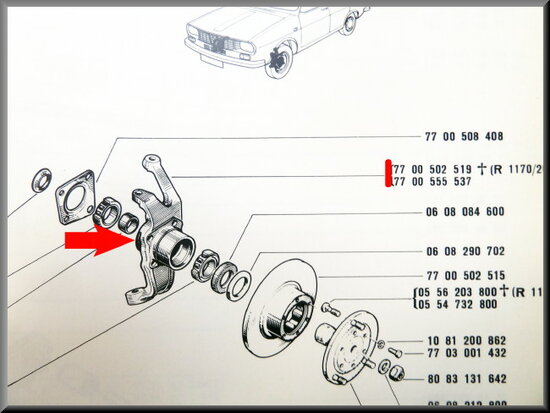 Swivel axle left