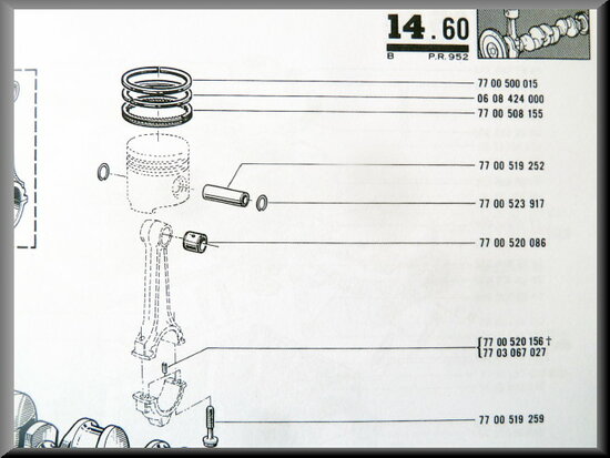  Zuigerveren (set) R12 Gordini.