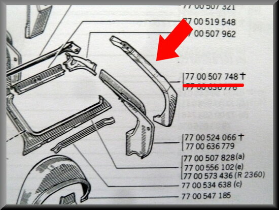 Rear wing bar on the left R12 break.