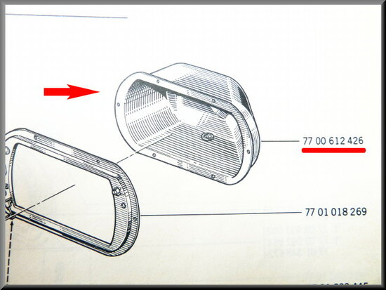 Plastic headlight housing left