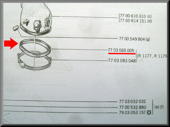 Rubber carburettor cap R12 TS and R12 Gordinie