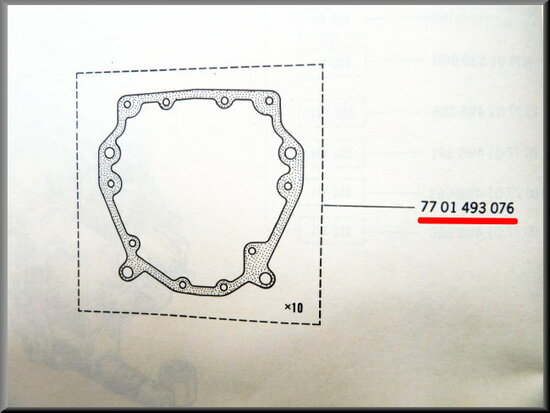 Gasket gear box