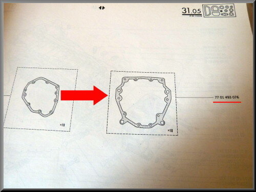 Gasket gear box