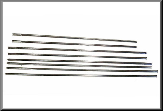 Chrome strip set (8 pieces) stainless steel