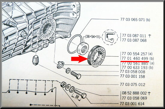 Keerring en bevestigingsschroef (rubber)