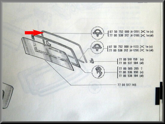 Locking profile for windshield/ rear window rubber