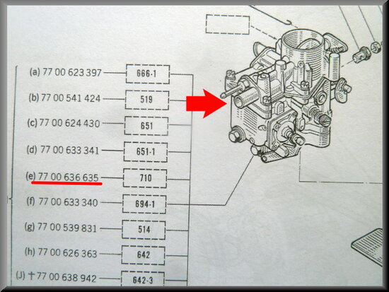 Carburateur Solex 32 Dista.