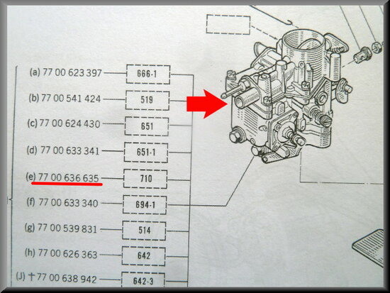 Carburateur Solex reproductie.