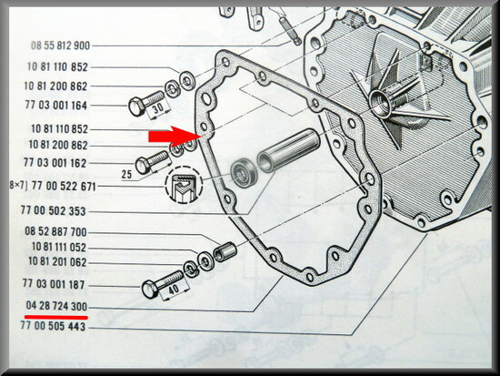 Gasket fly-wheel housing