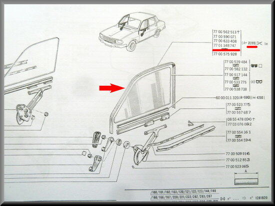 Front window channel seal 2295mm