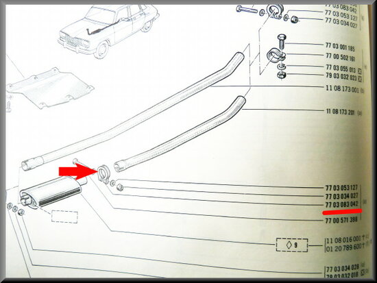 Collier d'échappement (40-50mm), extra fort.