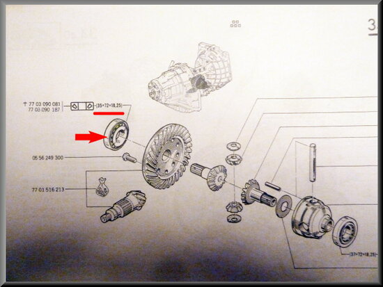 Differential bearing (35-72-18,25mm).