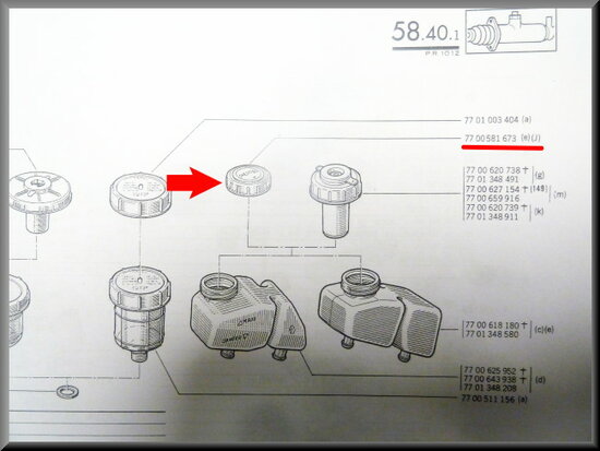 Deksel remreservoir