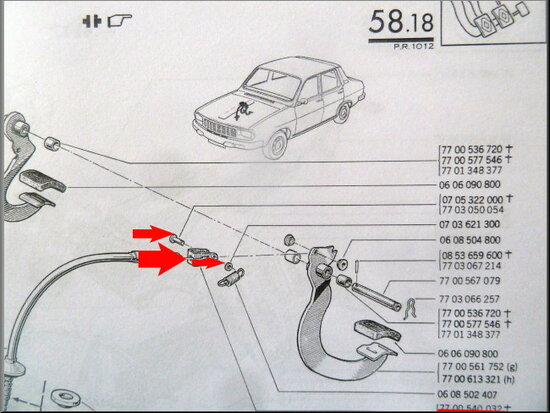 Clutch cable holder repair set