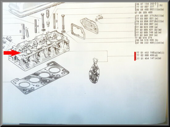  Cylinder head  (revised, excl: 150 euro in exchange).