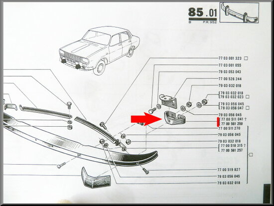 Bumper support R12 Gordini